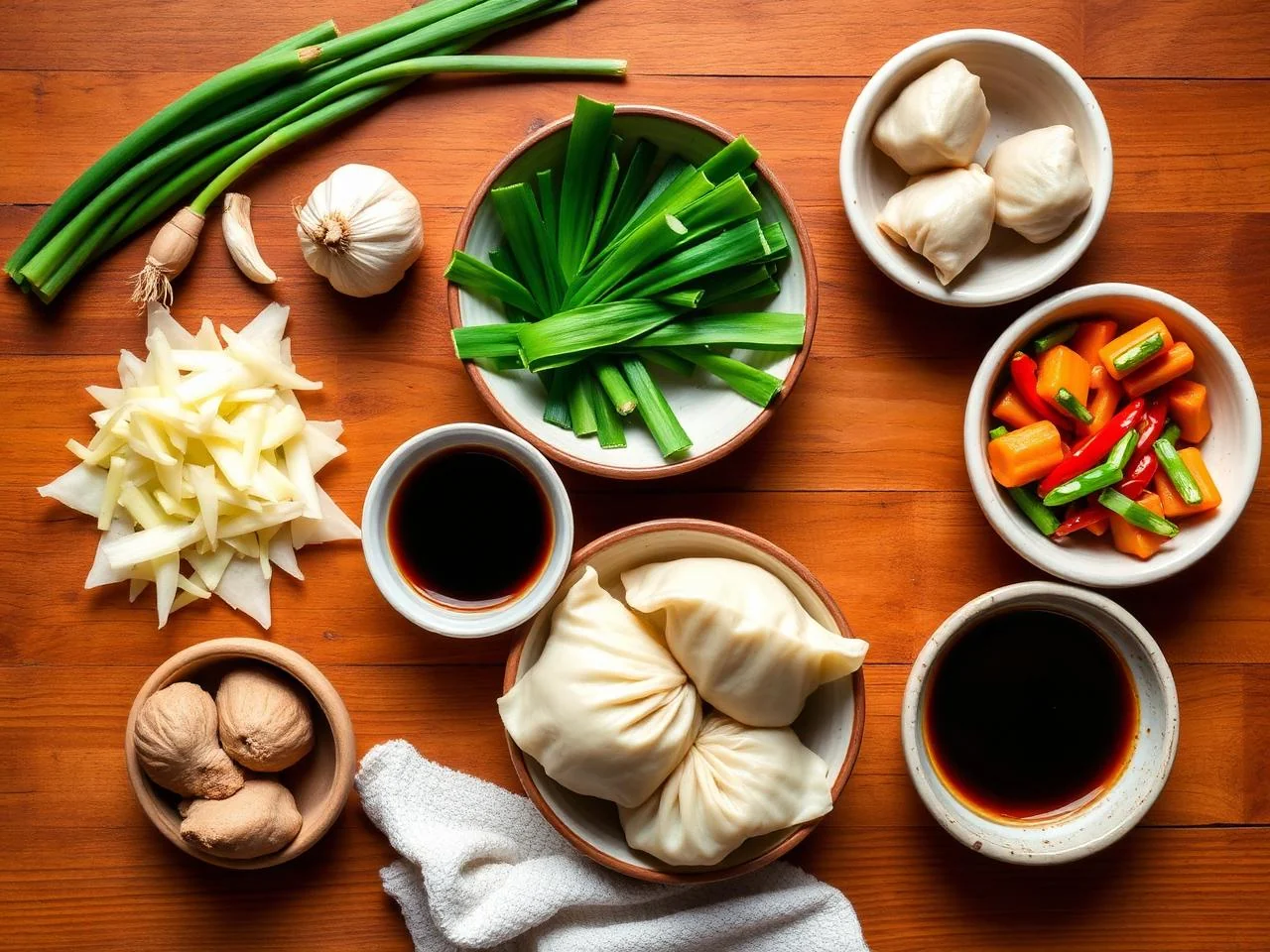 Ingredients for Momo Tibetan Dumplings