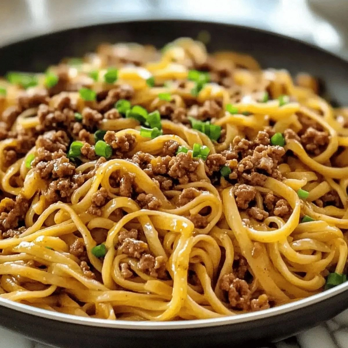 Mongolian Noodles with Ground Beef: 15-Minute Flavor Boost