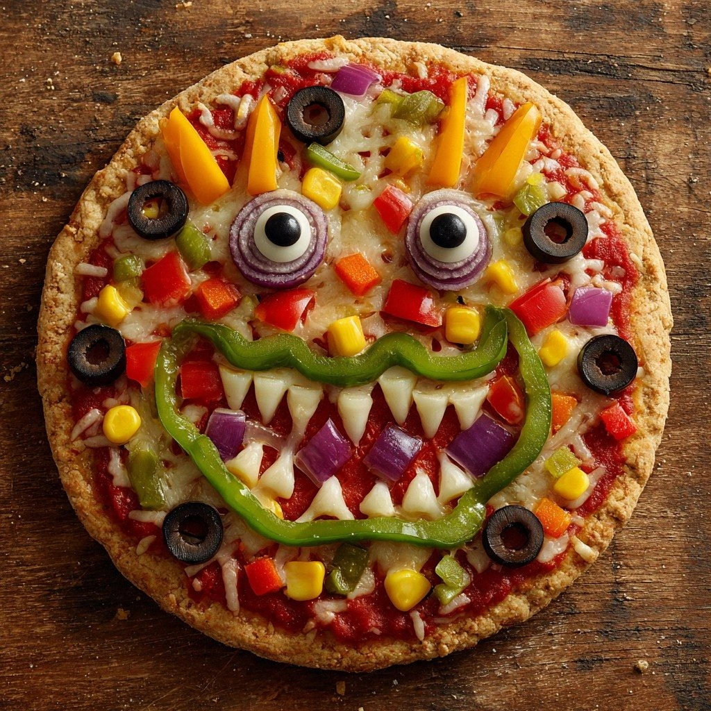 Monster Face Pizza