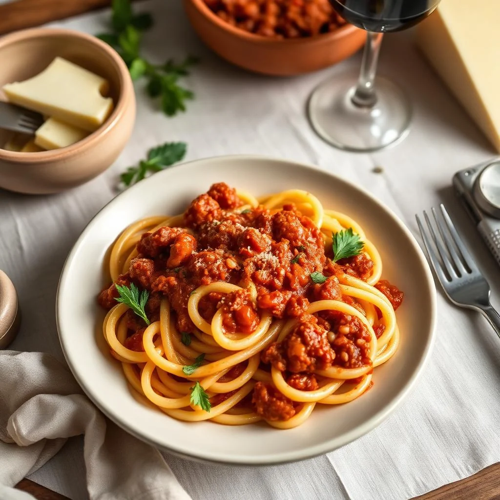 Mostaccioli With Meat Sauce