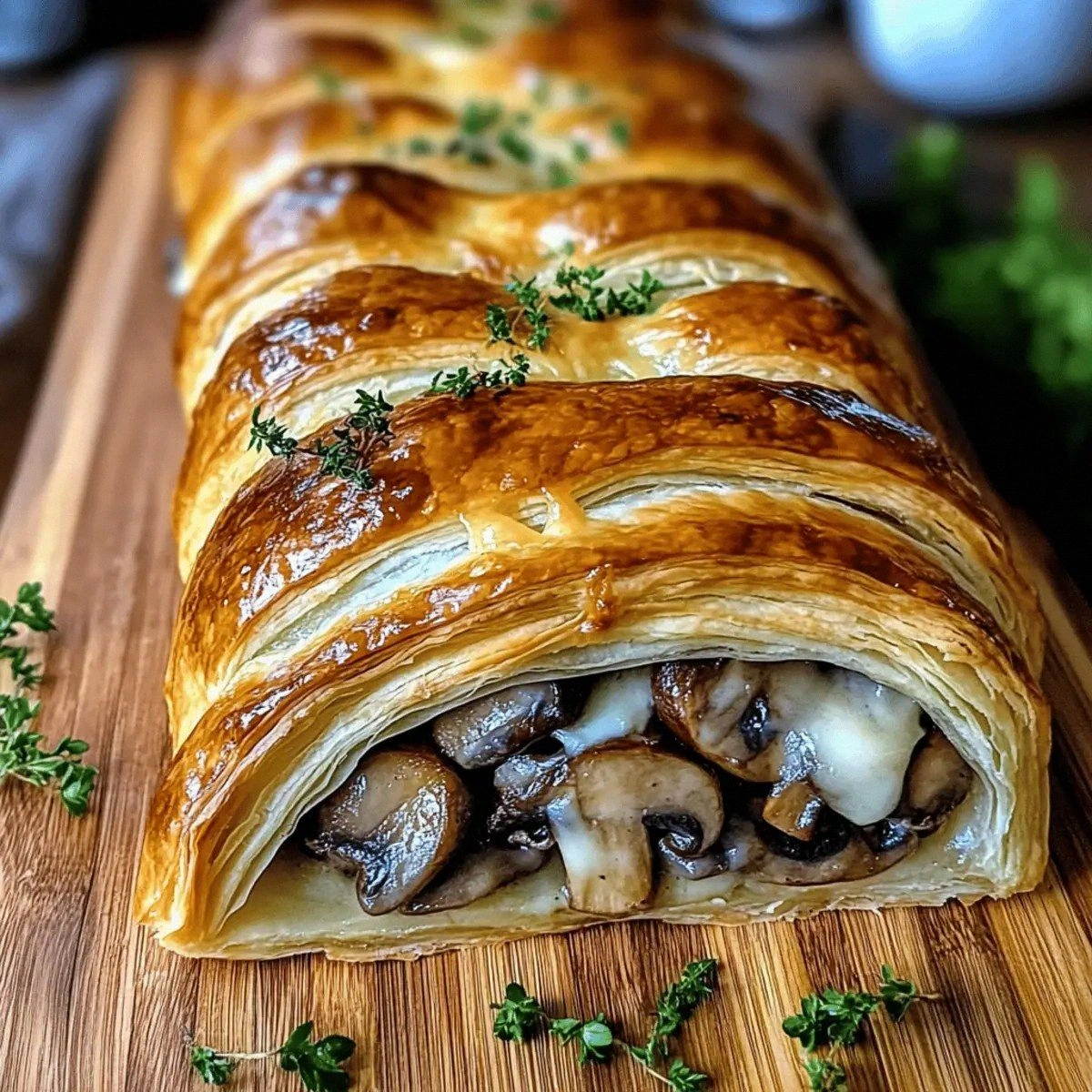 Mouthwatering Mushroom & Gruyère Puff Pastry Braid Recipe