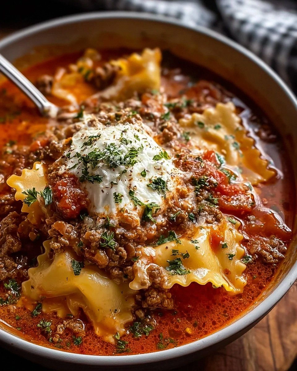 Mouthwatering One Pot Lasagna Soup for Cozy Nights!