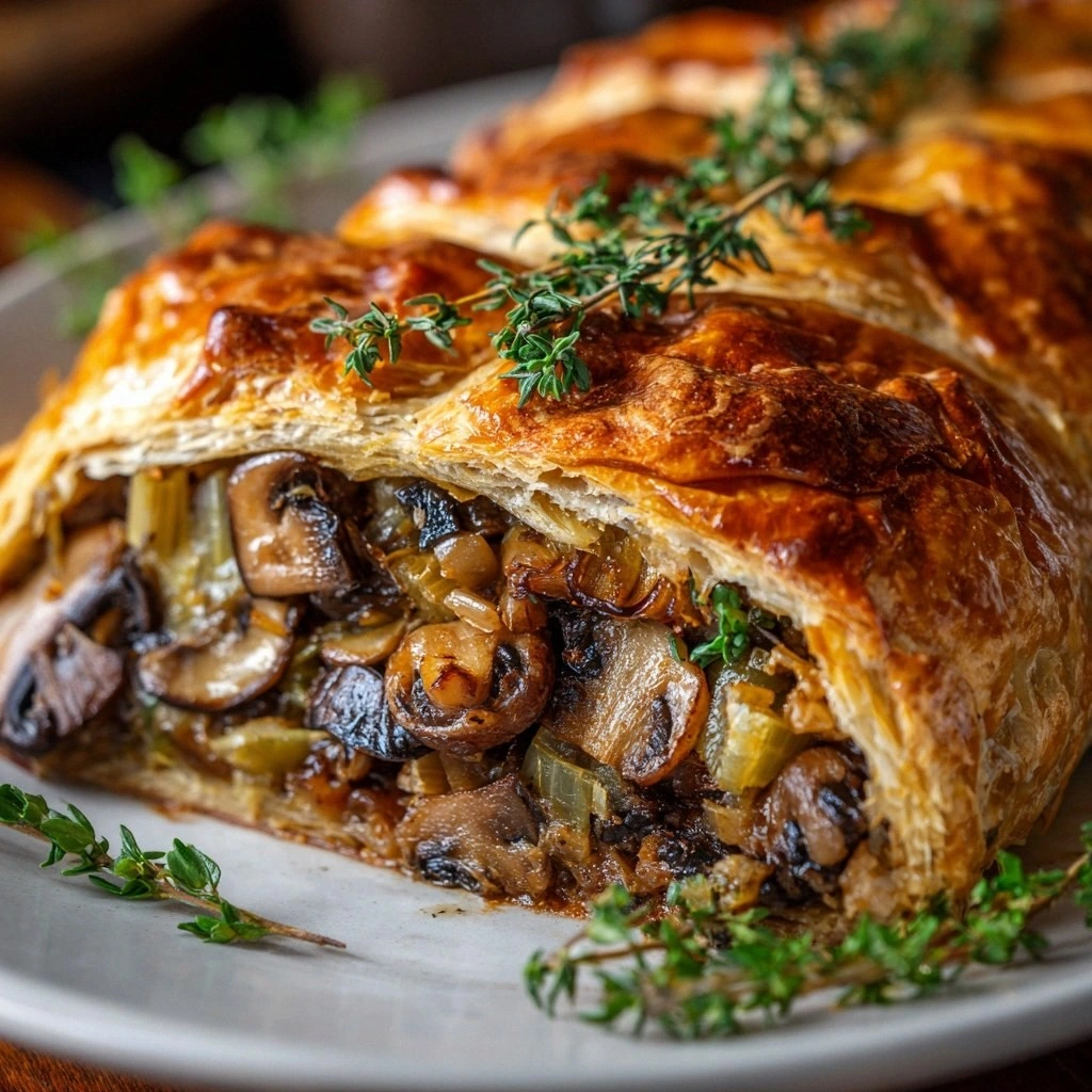 Mushroom and Leek Wellington