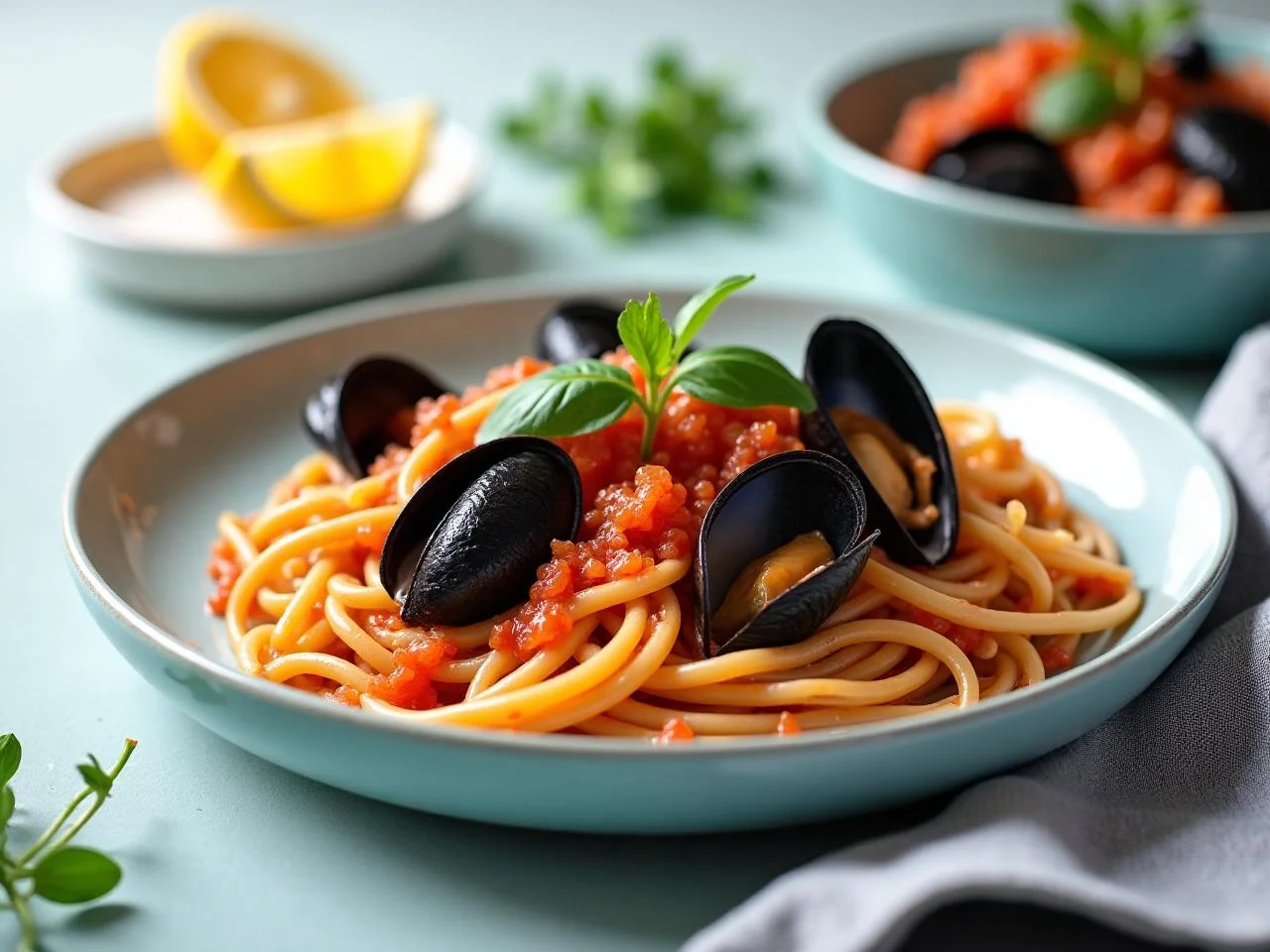 Mussels Marinara Pasta