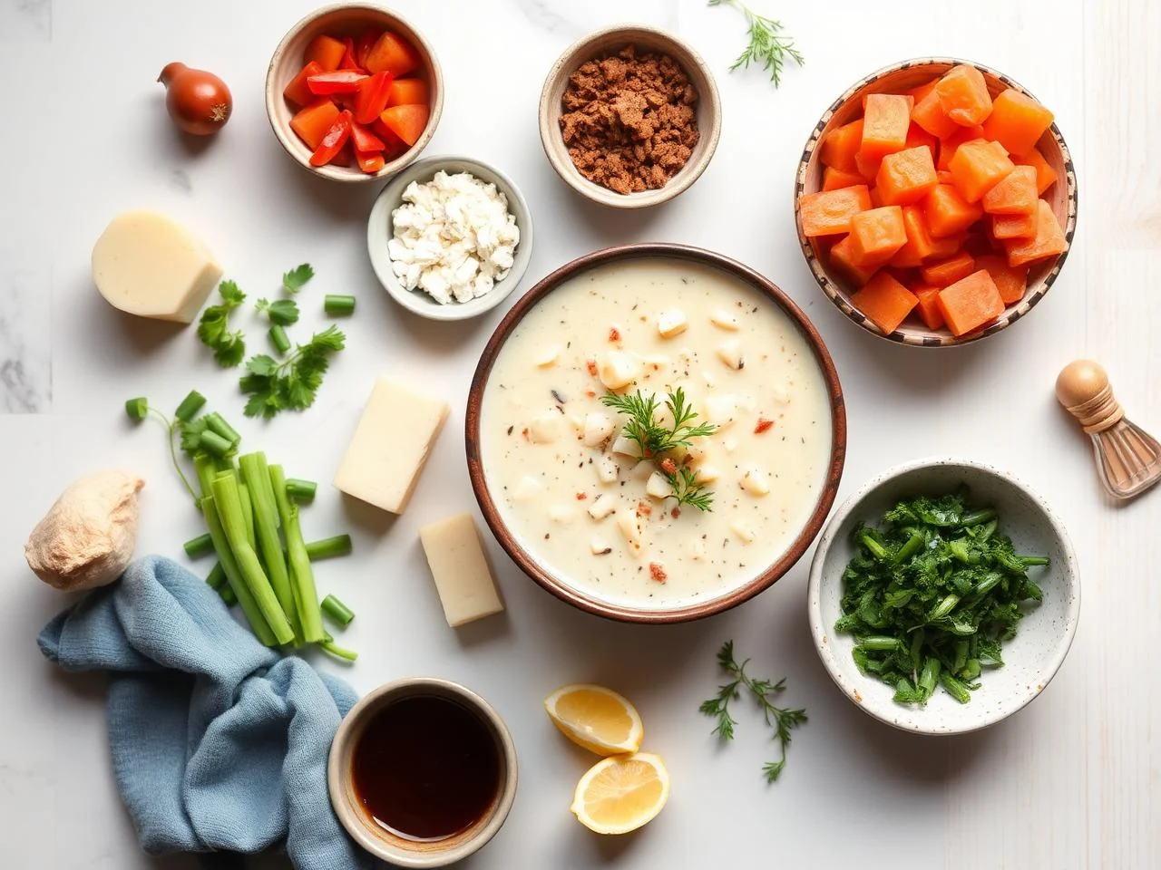 Ingredients for New England Clam Chowder