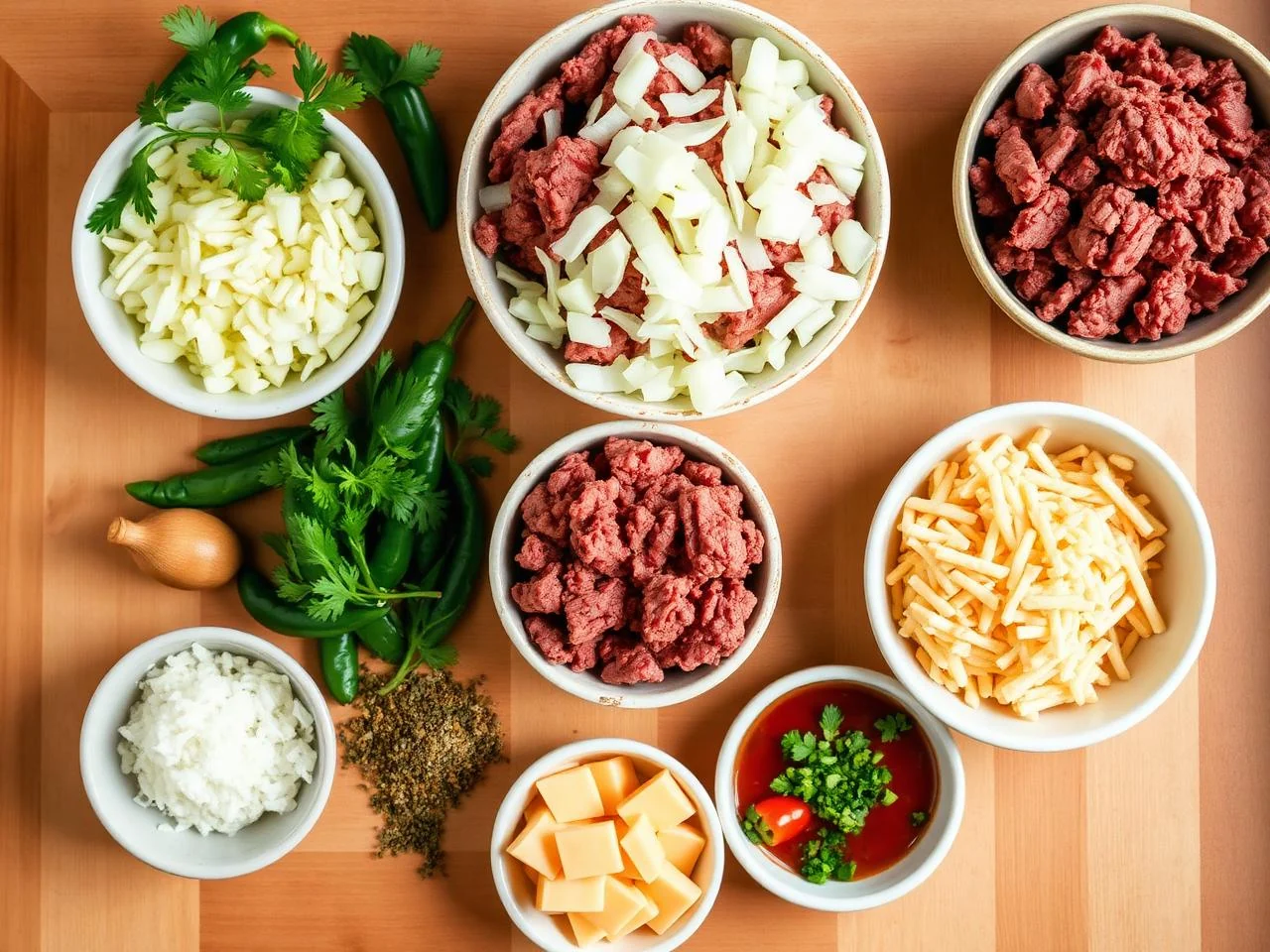 Ingredients for New Mexico Green Chile Stew