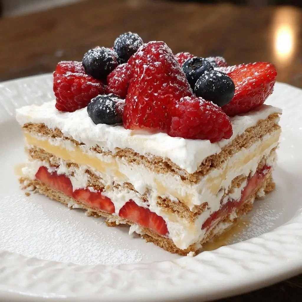 No-Bake Berry Icebox Cake Reci