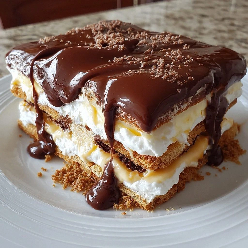 No-Bake Chocolate Eclair Cake Indulge in This Easy Delight!