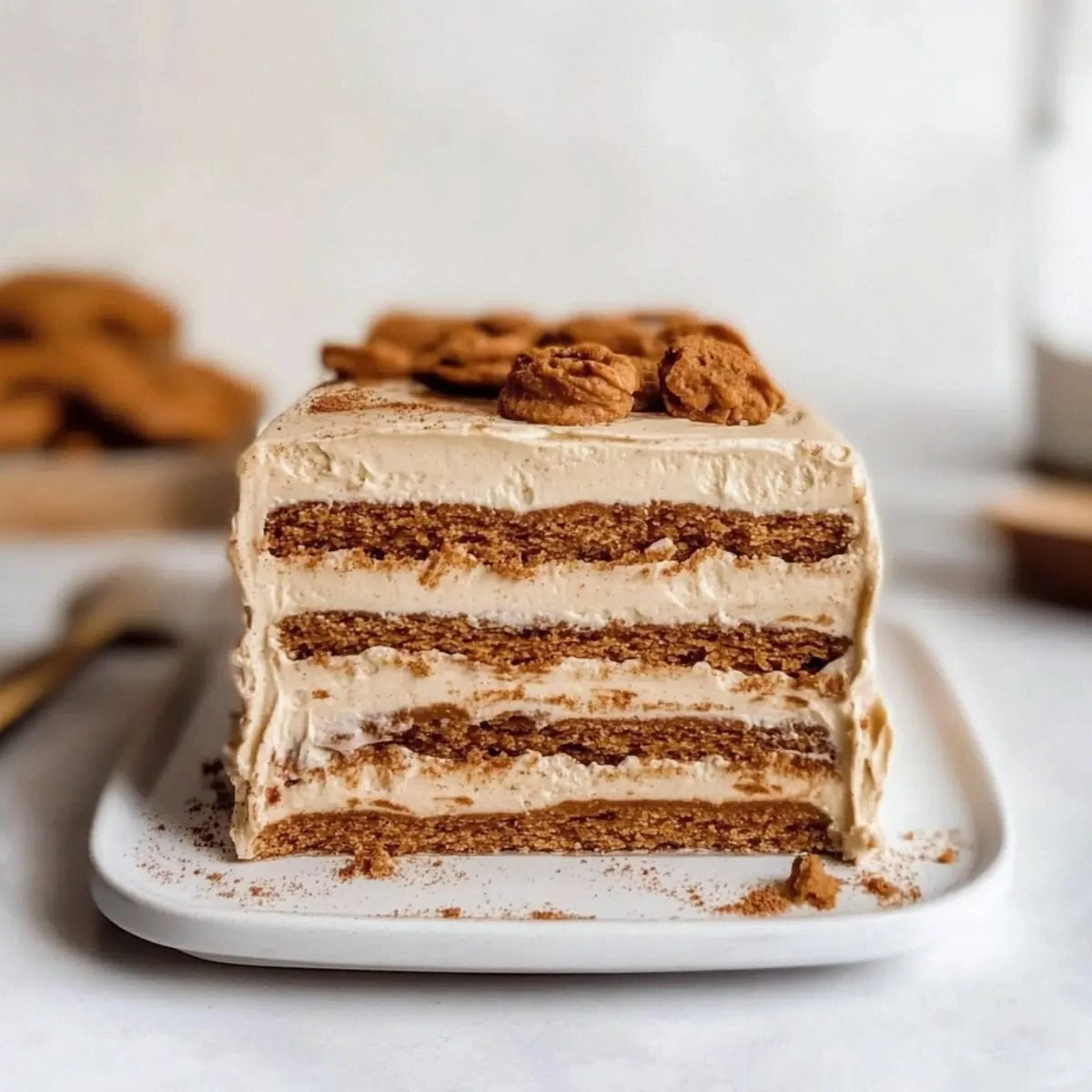 No-Bake Cookie Butter Icebox Cake: Effortless Sweet Indulgence
