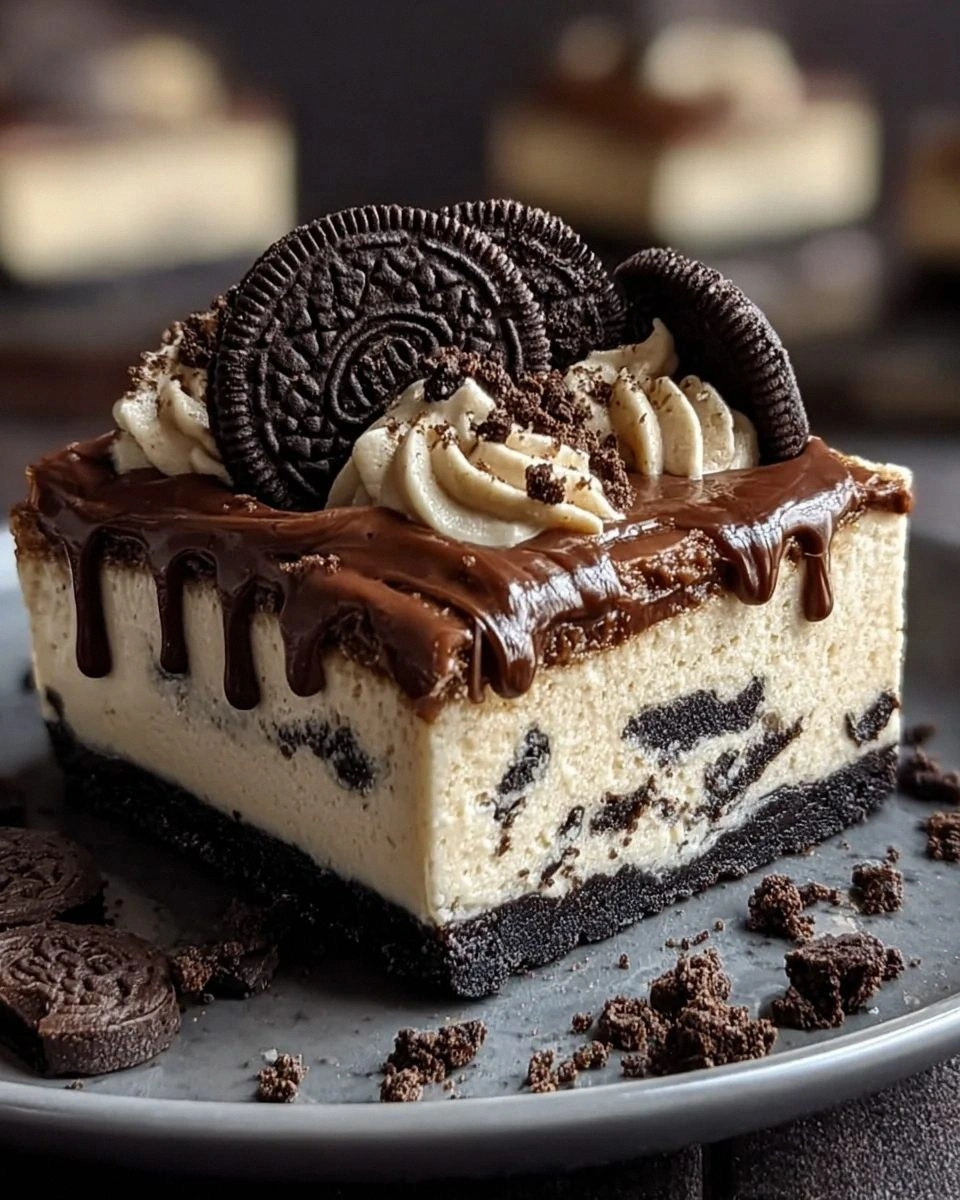 No Bake Oreo Cheesecake Bars