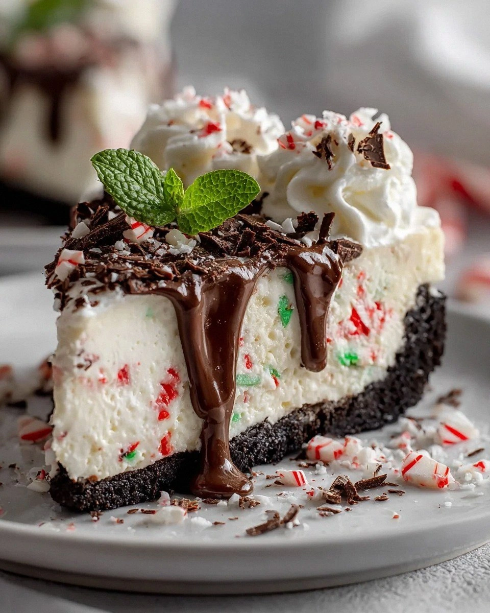 No-bake Peppermint Cheesecake