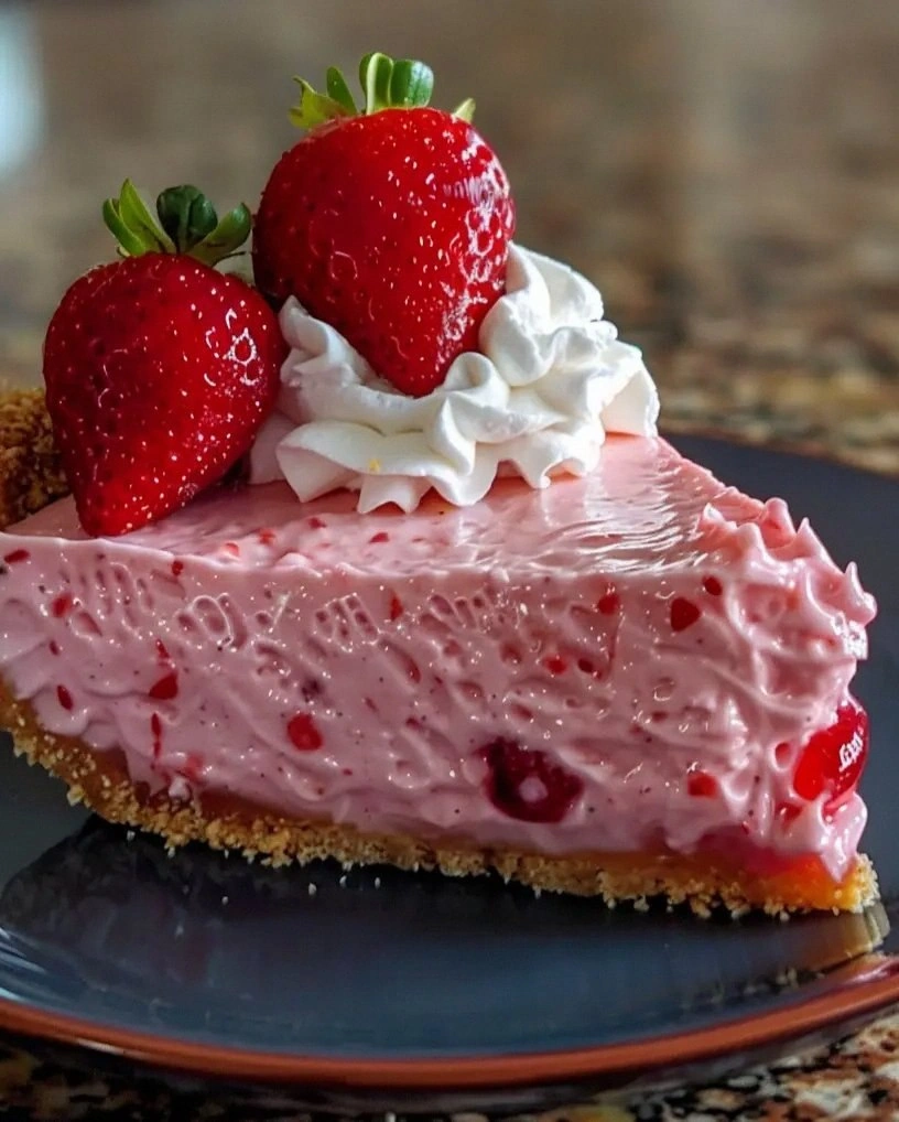 No Bake Strawberry Jello Pie R