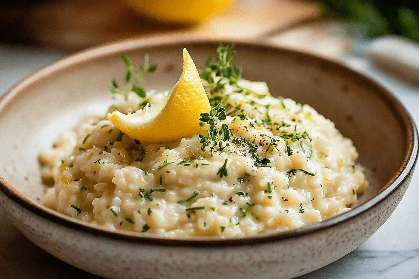No-Stir Creamy Lemon Herb Bake