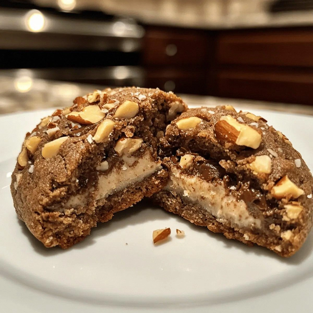 Nutty Chocolate Ball Cookies with a Creamy Center Bliss