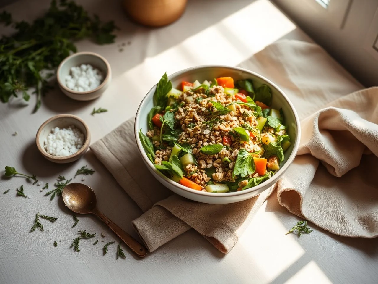 Oat Groats Salad