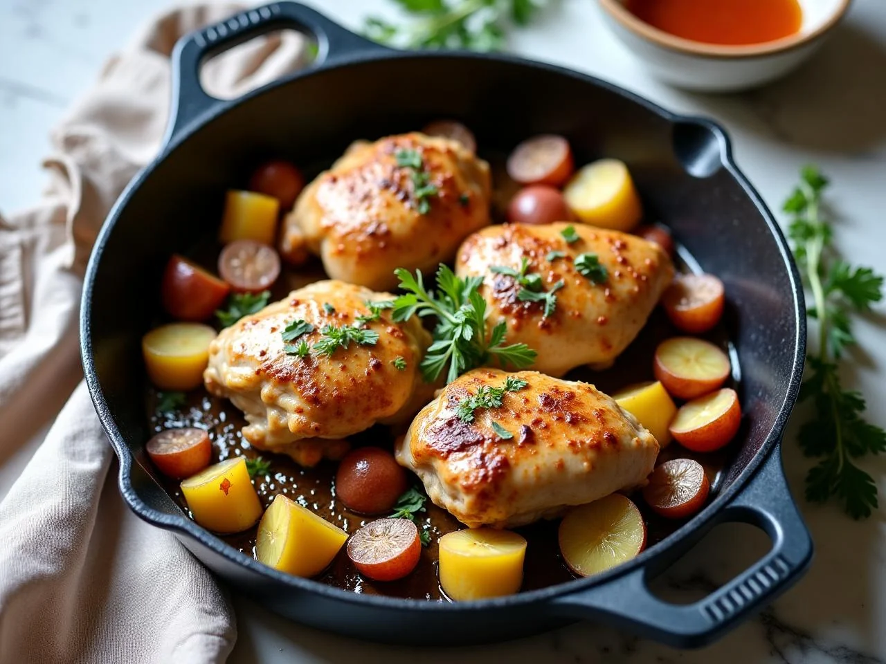 One Pan Chicken And Potatoes