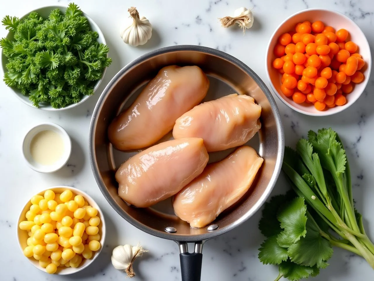 Ingredients for One-Pan Honey Garlic Chicken and Veggies