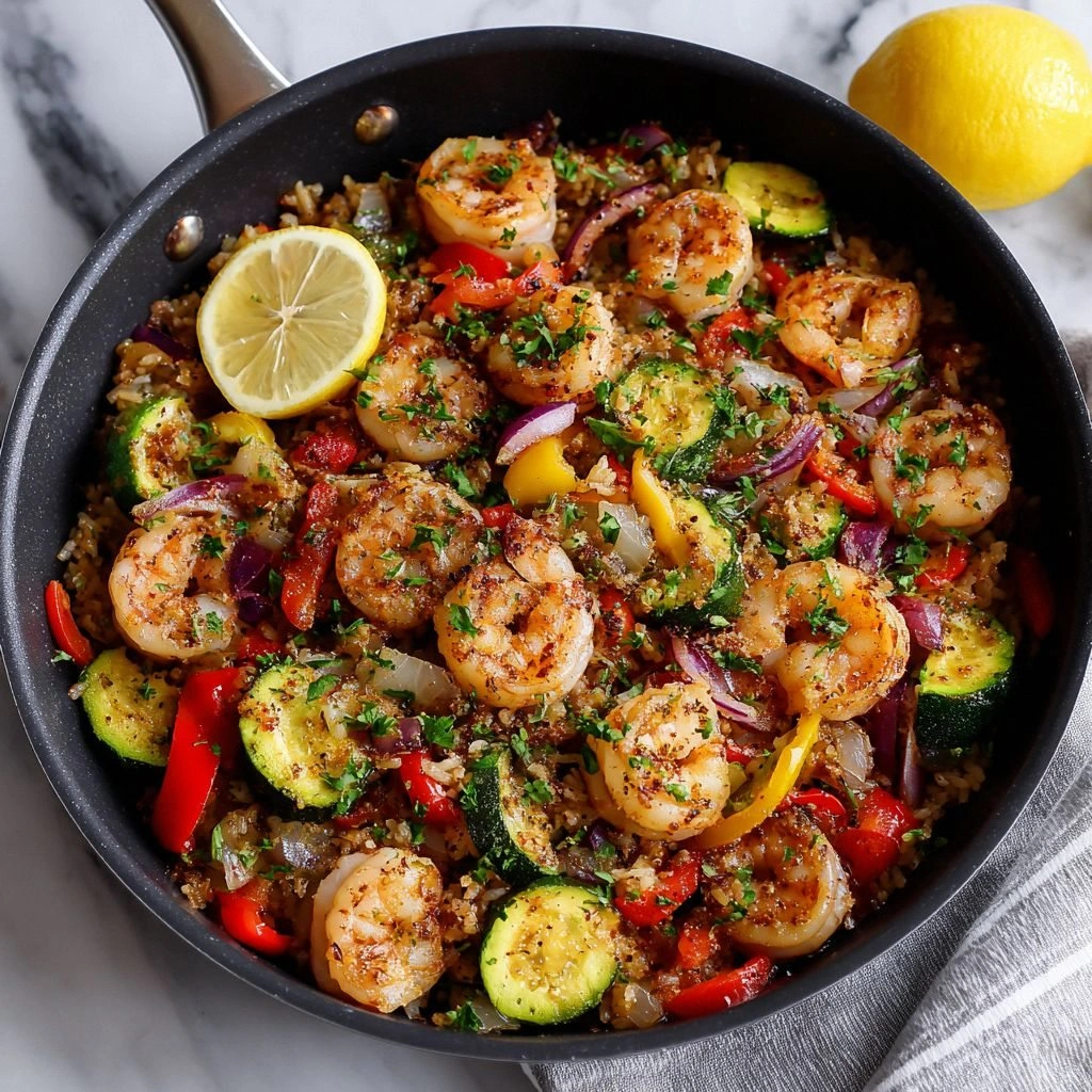 One-Pan Shrimp and Rice Skille