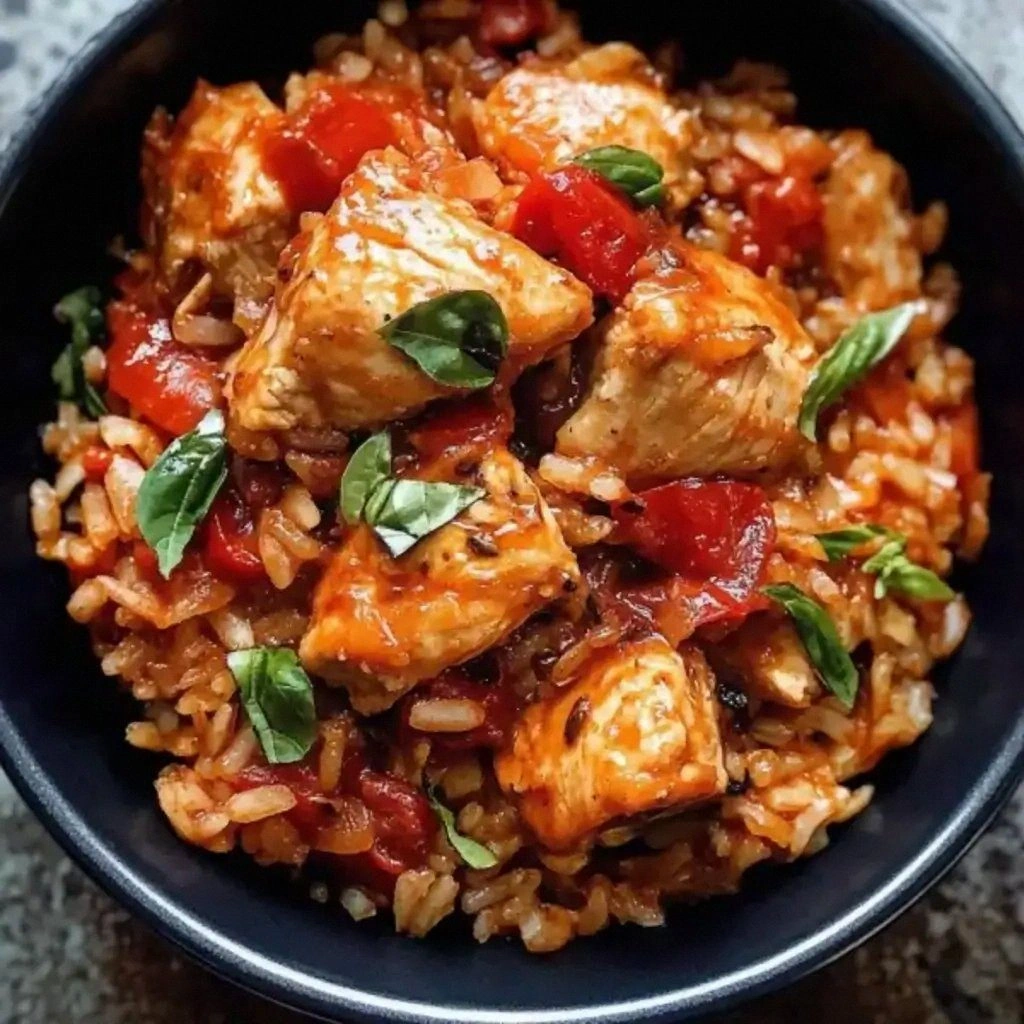 One Pan Tomato Basil Chicken &