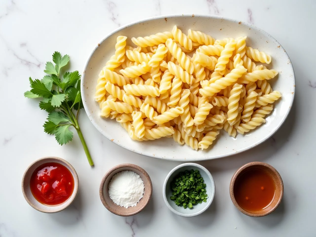 Ingredients for One-Pot Chicken Alfredo Pasta
