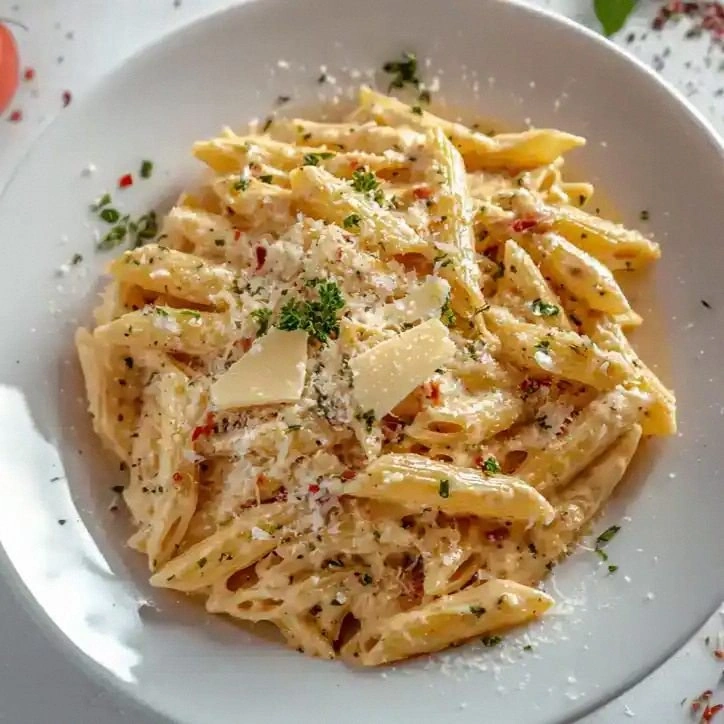 One Pot Creamy Garlic Pasta (J