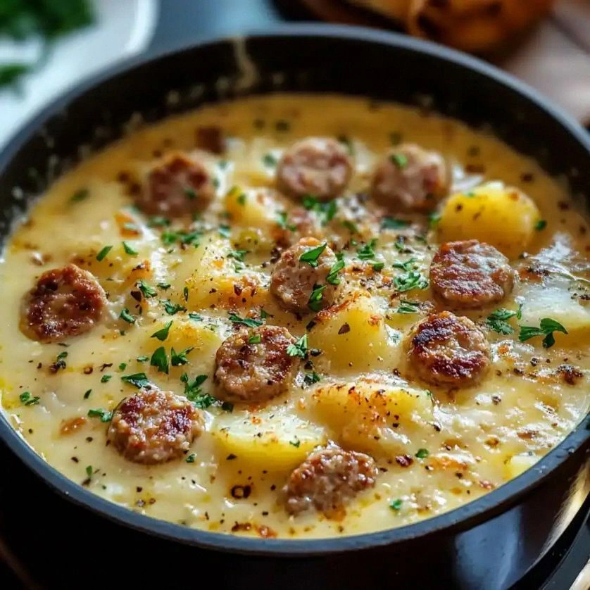 One Pot Creamy Sausage and Pot