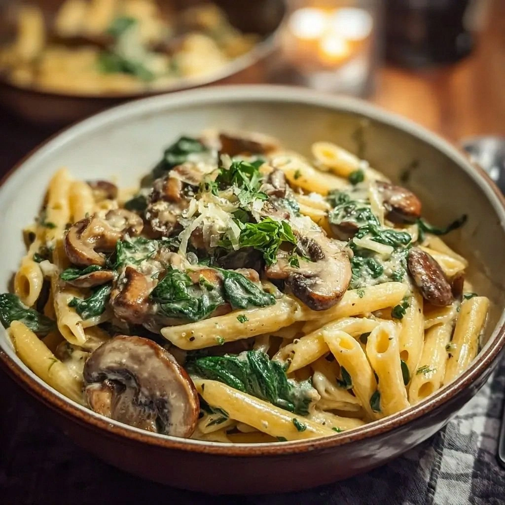 One-Pot Creamy Spinach and Mus