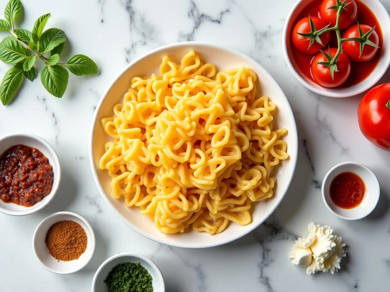Ingredients for One-Pot Creamy Tomato Pasta