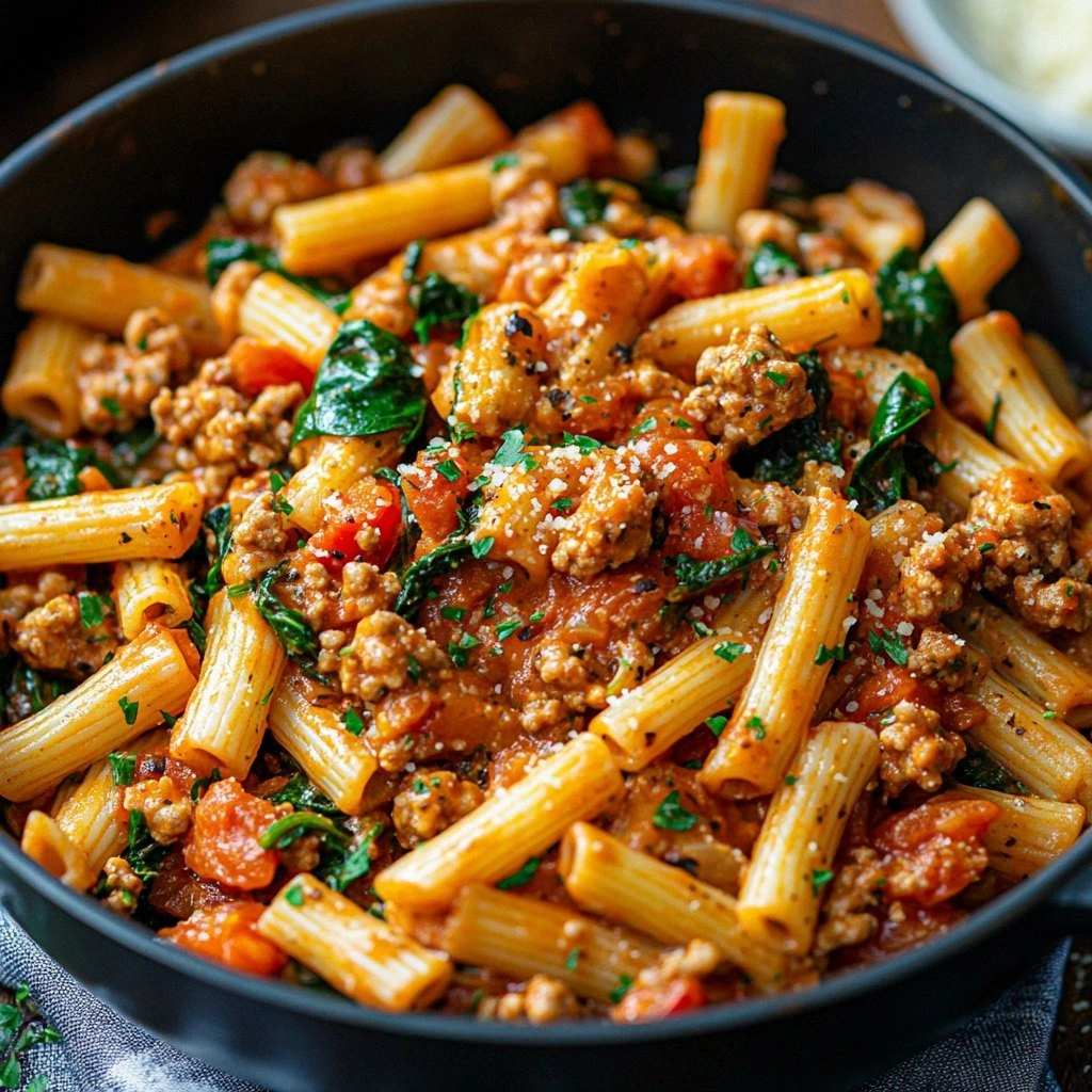 One Pot Ground Turkey Pasta