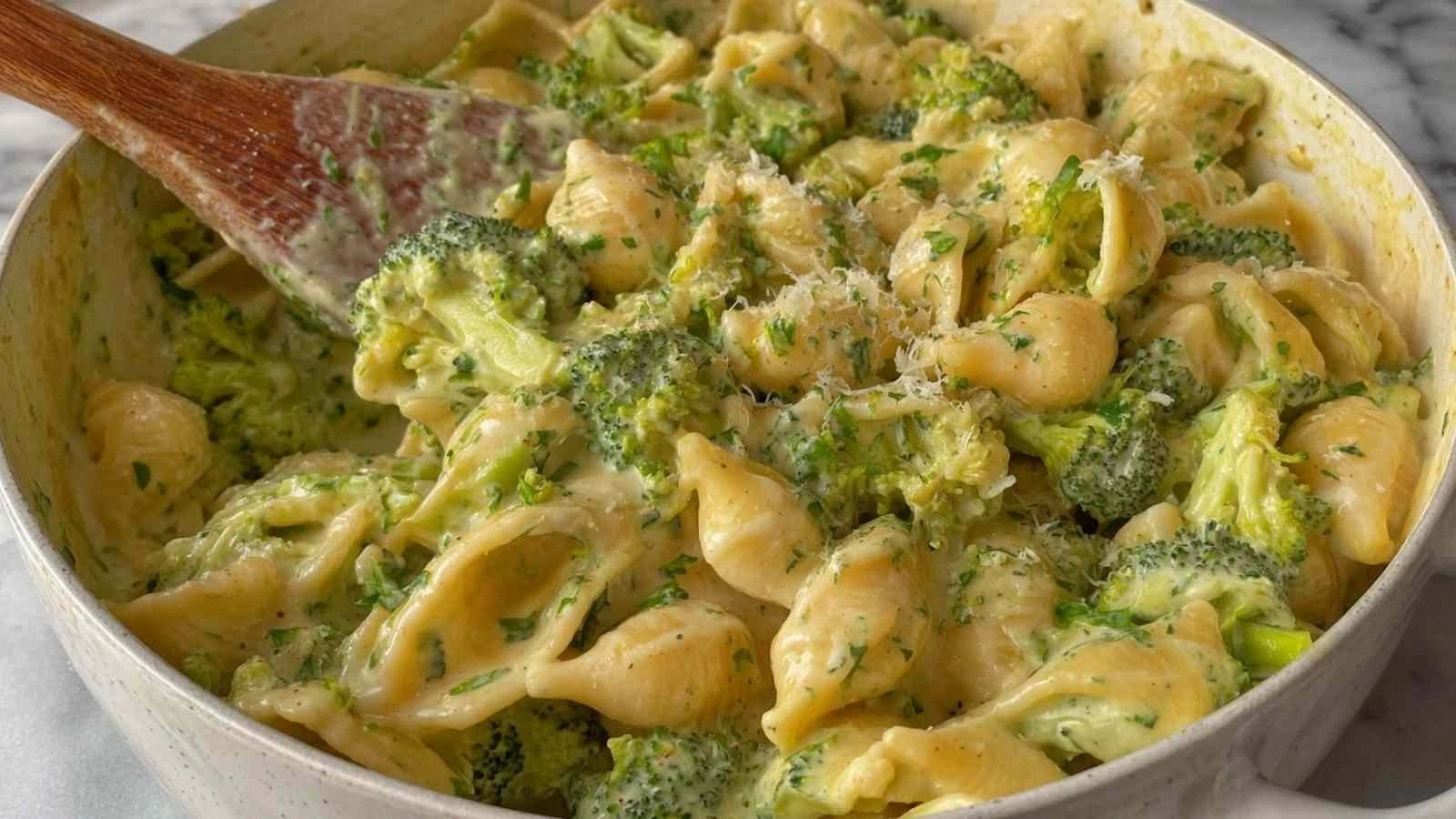 One Pot Healthy Broccoli Mac a