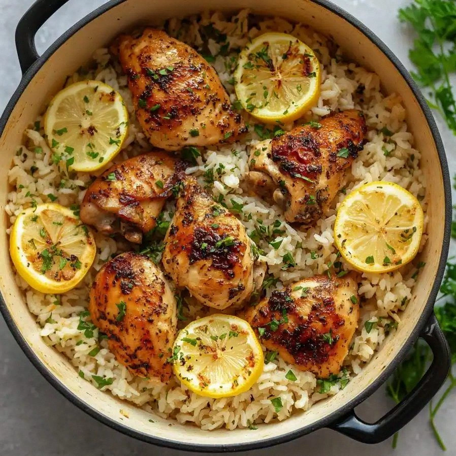 One Pot Lemon Herb Chicken and