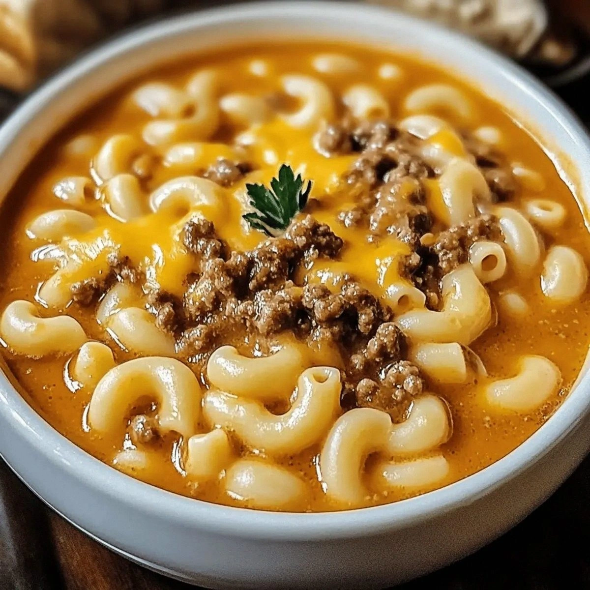 One-Pot Macaroni Cheeseburger Soup: Cozy Comfort in Minutes