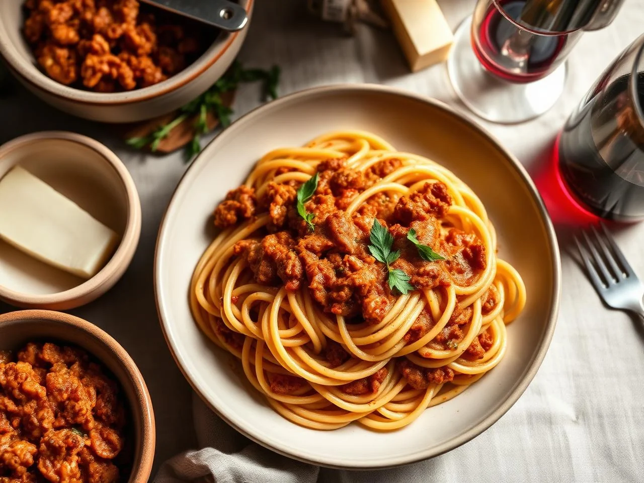 One Pot Pasta Bolognese