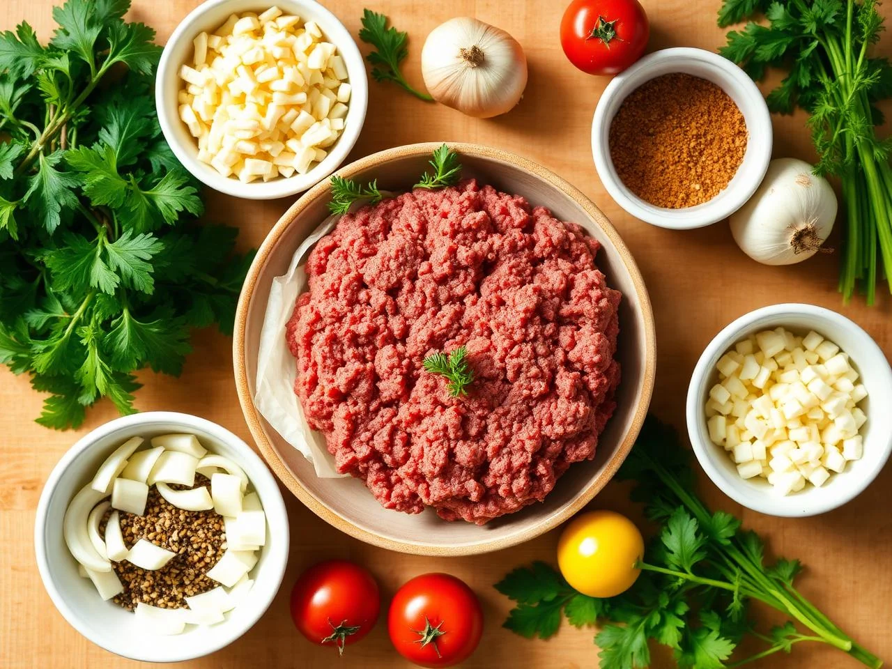 Ingredients for Onion Burger