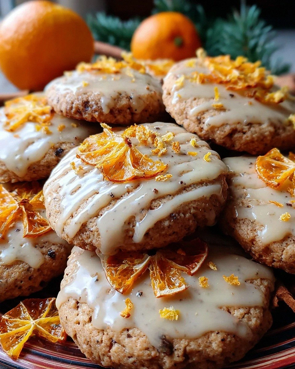 Orange Clove Cookies Spiced Glaze