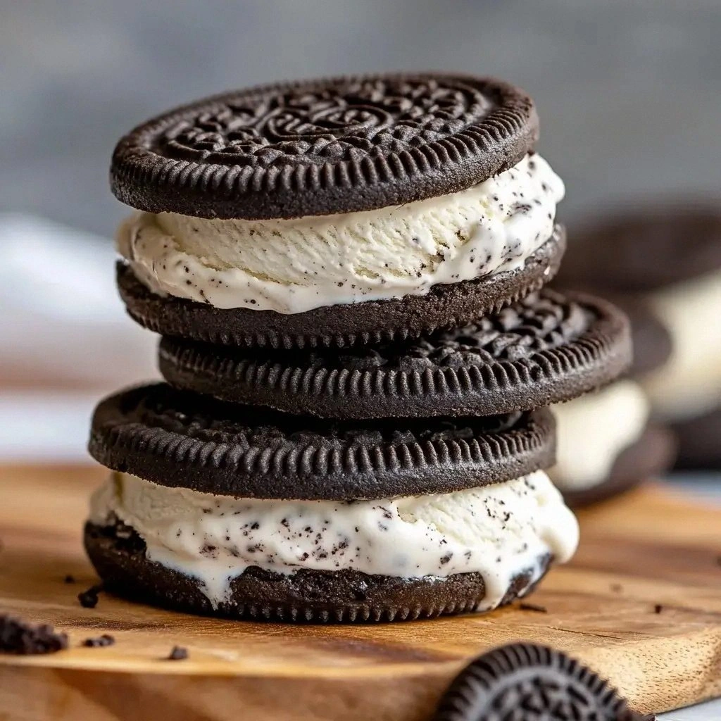 Oreo Ice Cream Sandwiches Reci