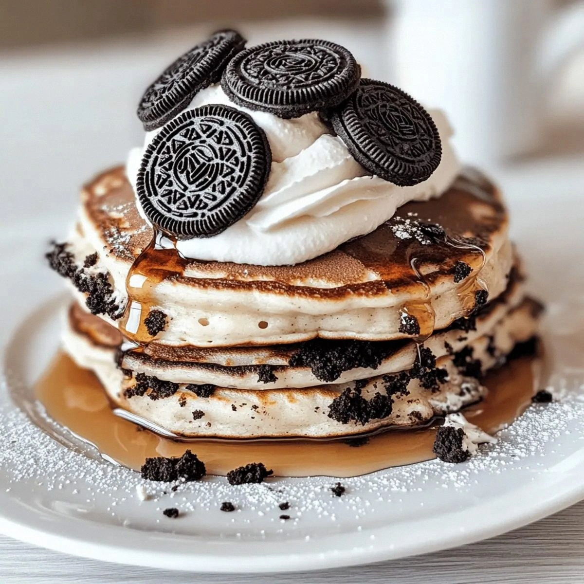 Oreo Pancakes: Fluffy Chocolate Delights for Breakfast Bliss