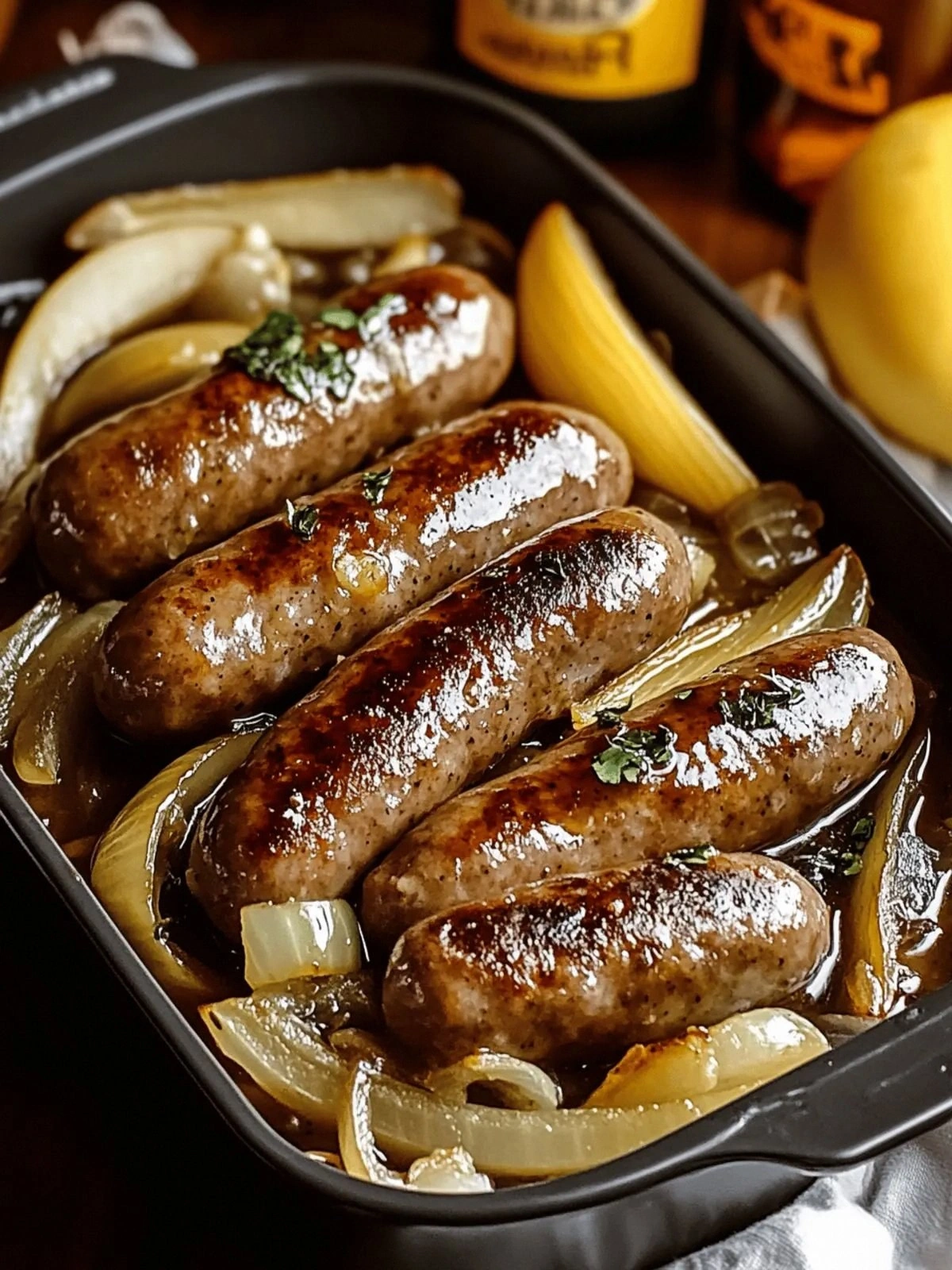 Oven-Braised Beer Brats with A