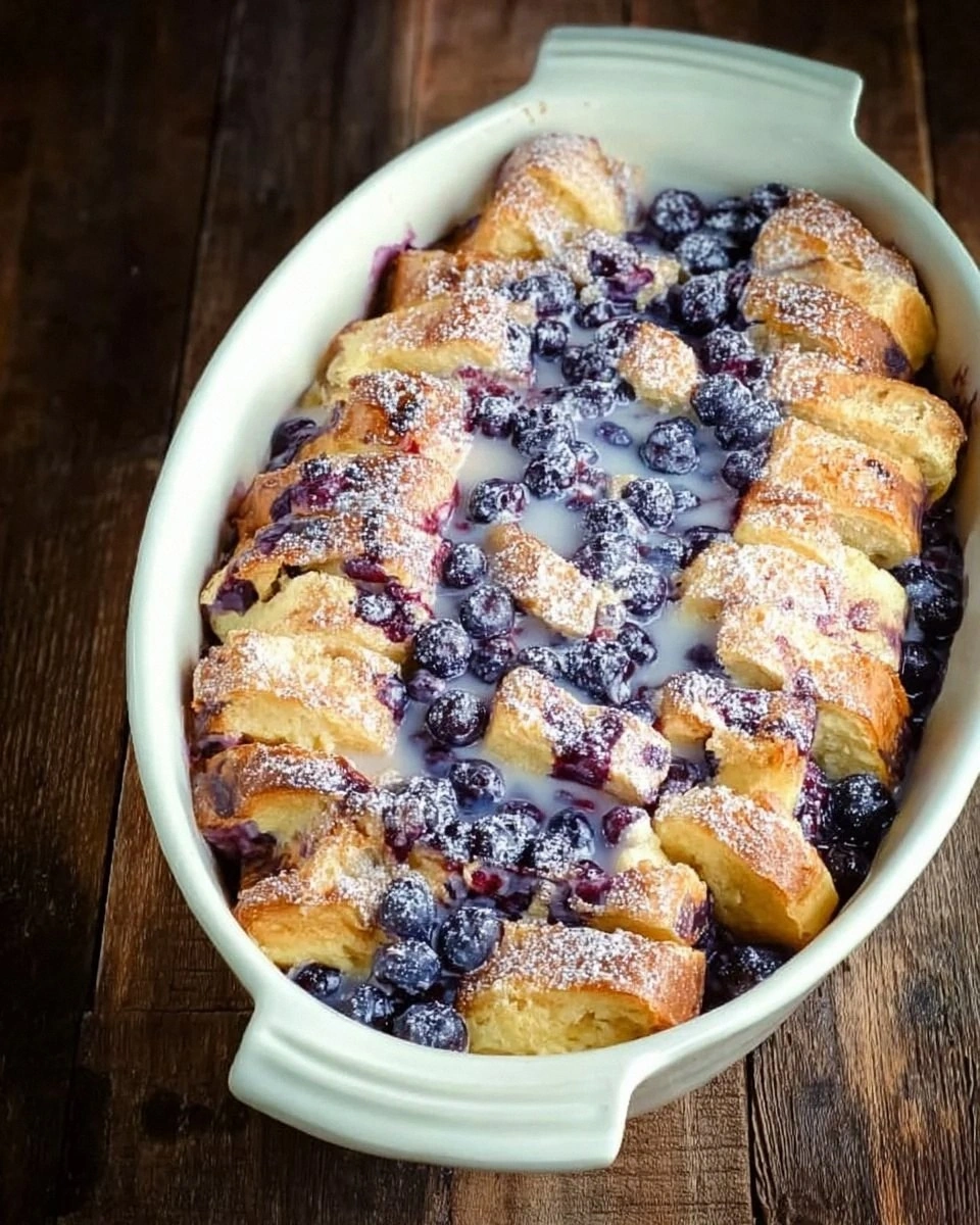 Overnight Blueberry French Toast Casserole