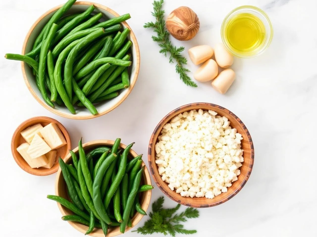 Ingredients for Pan Fried Green Beans