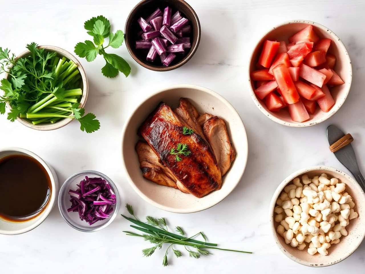 Ingredients for Pan Seared Duck Breast