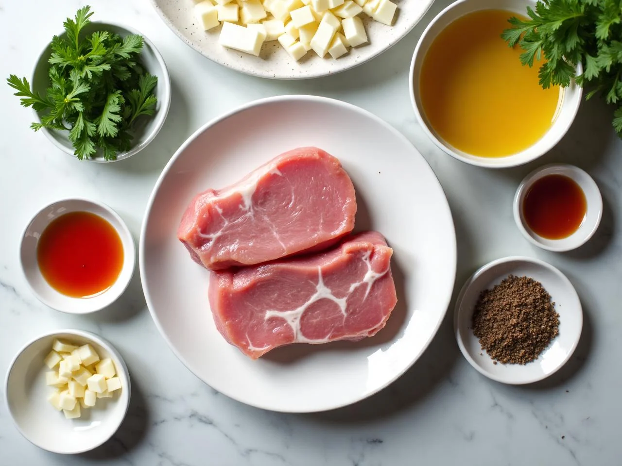 Ingredients for Pan Seared Pork Chops