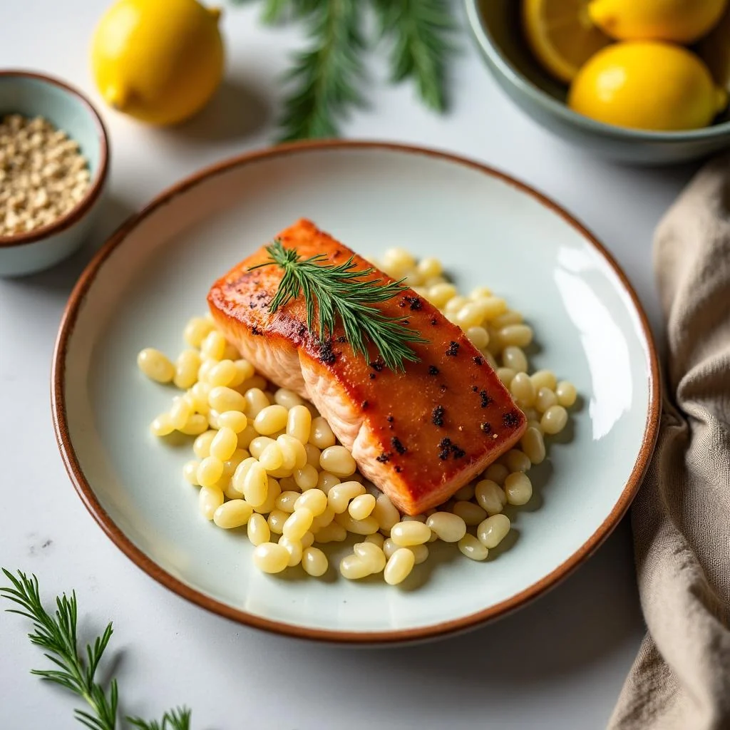 Pan-Seared Salmon with Lemon and Dill