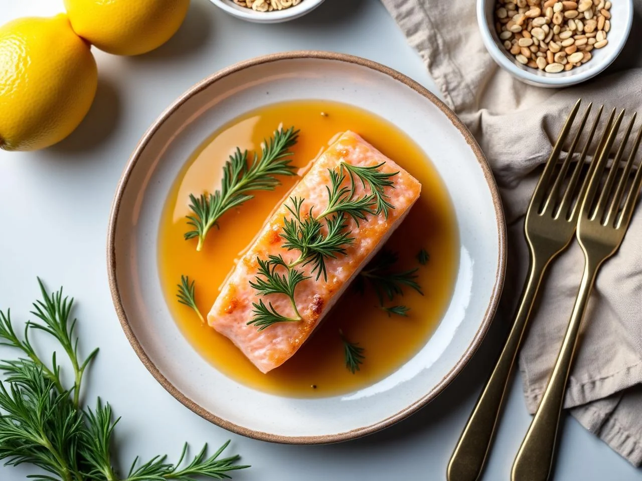 Pan-Seared Salmon with Lemon and Dill