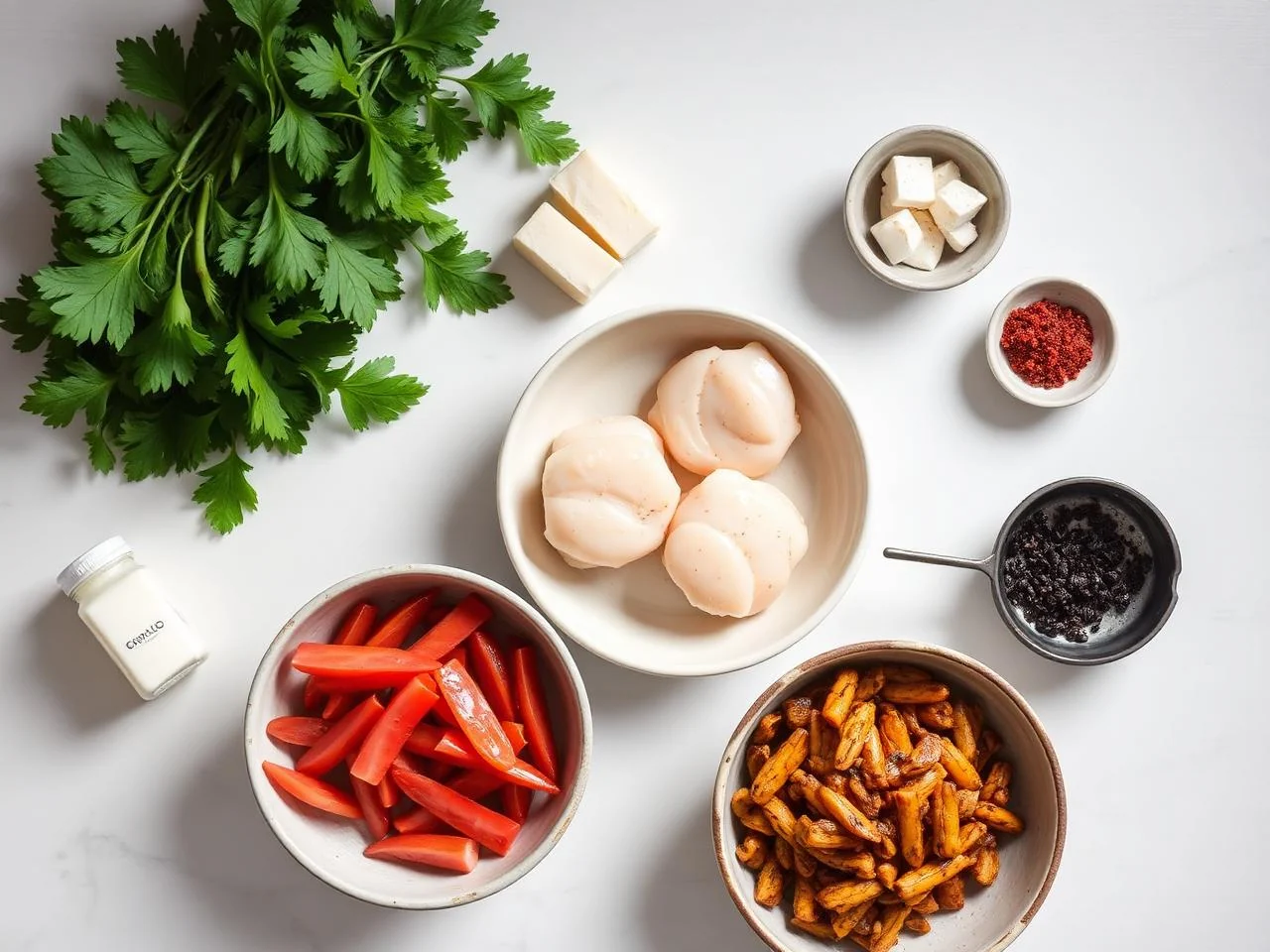 Ingredients for Pan Seared Scallops
