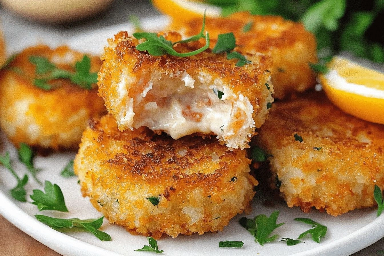 Panko Crusted Shrimp Cakes wit
