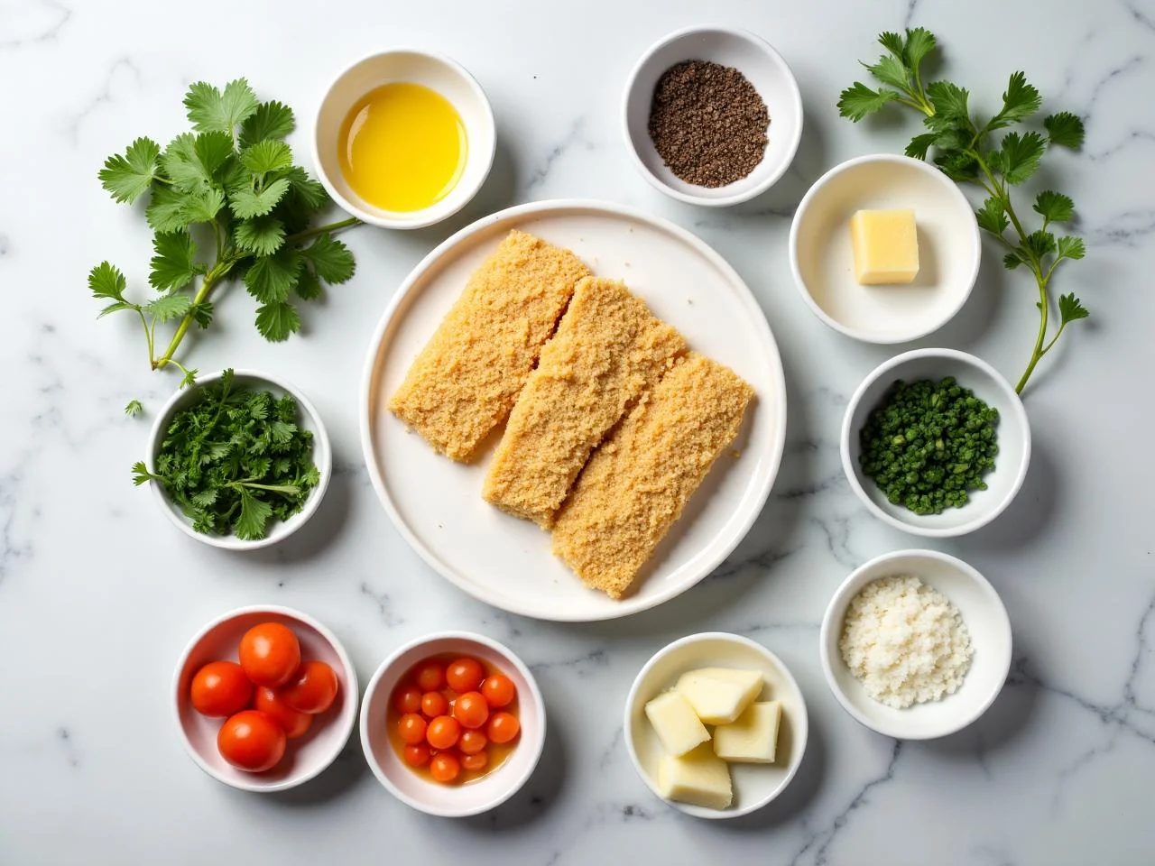 Ingredients for Parmesan Crusted Tilapia