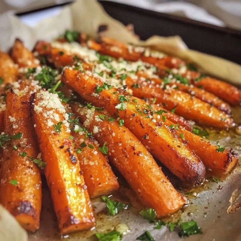 Parmesan Roasted Carrots Recip