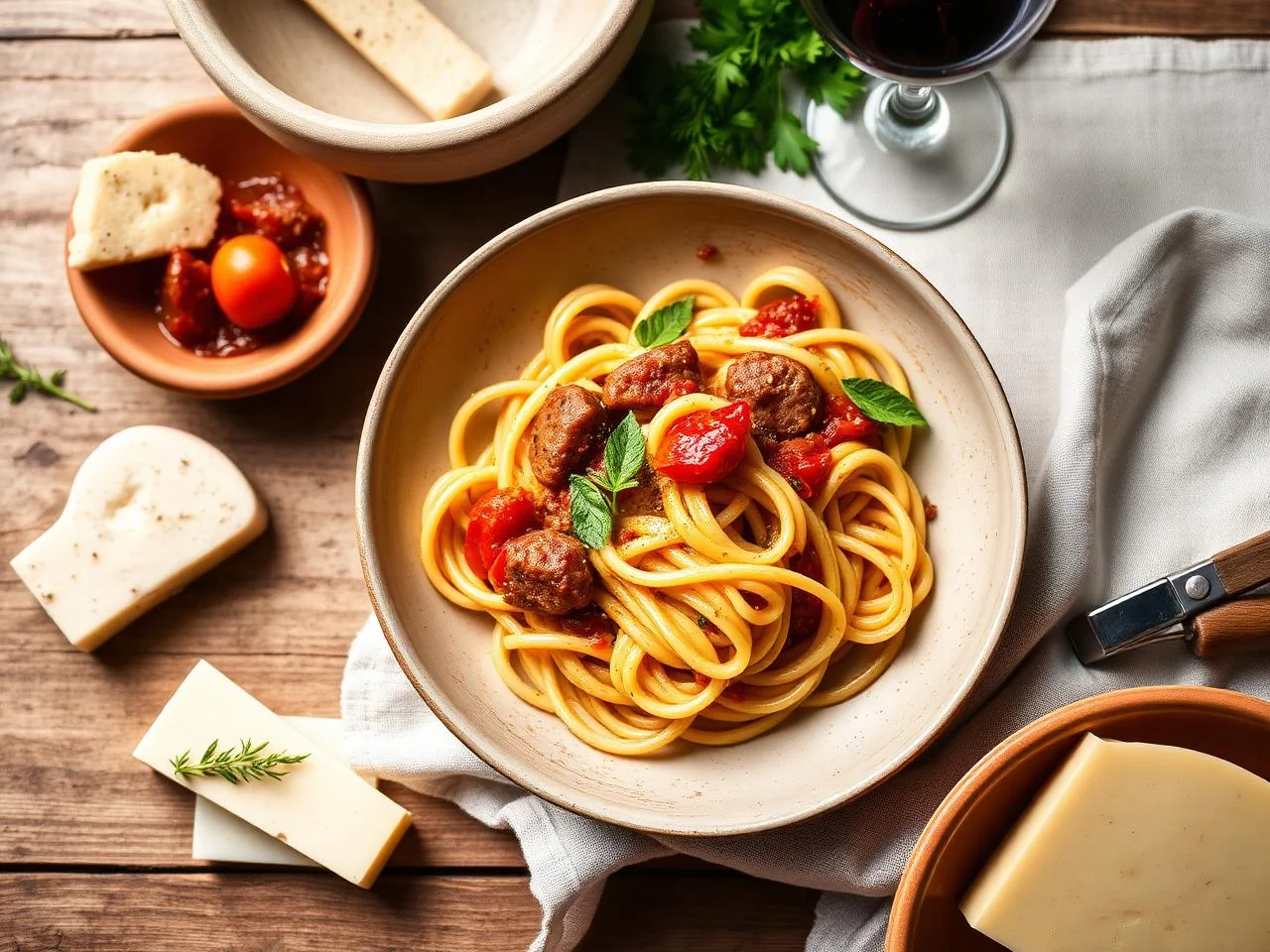 Pasta With Italian Sausage And Peppers