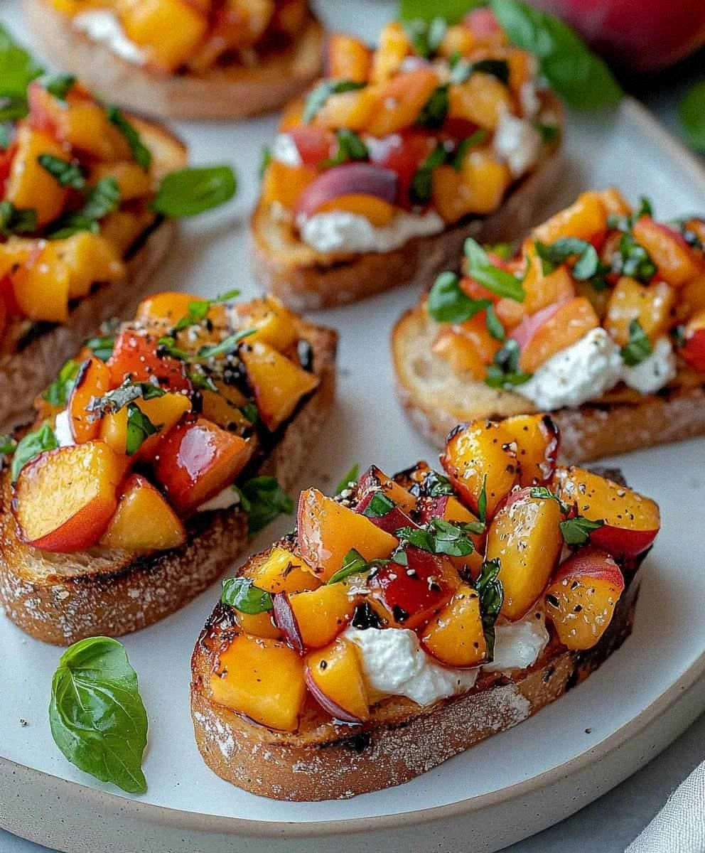 Peach Bruschetta Ricotta: A Delicious Summer Appetizer